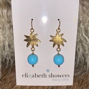 NWOT Elizabeth Showers Earrings in Turquoise